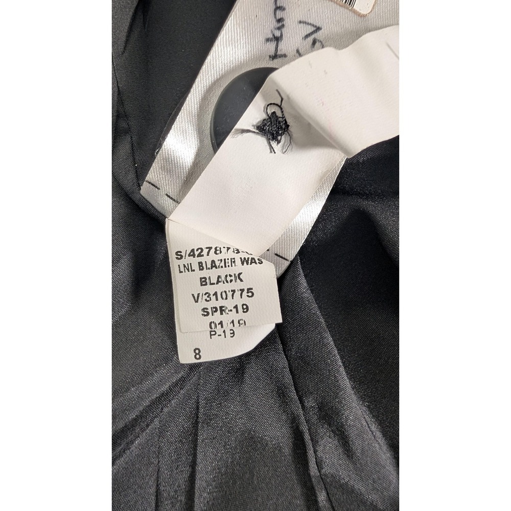 Banana Republic Blazer Womens 8 Black Long And Lean Italian Wool Lined - Picture 6 of 12